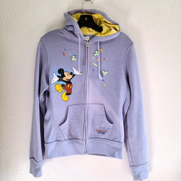 Disney Mickey Mouse Hoodie Purple Medium - Picture 1 of 6